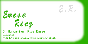 emese ricz business card
